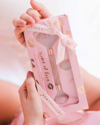 Rose Quartz Love Stone Face Massager Självkärleksset Crystallove - 2