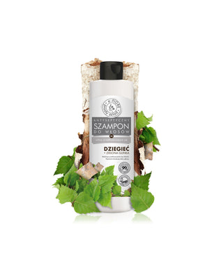 Tjärschampo med grön lera för fett hår E-Fiore - 1