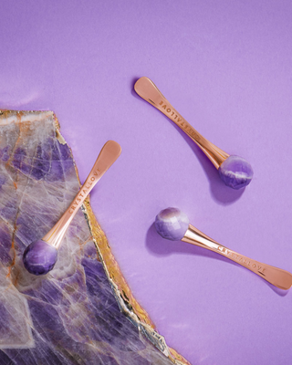3D Amethyst ögonmassager och Crystallove Cream applikator - 3