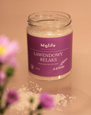 Magnesium Badsalt Med Epsomsalt Och Eterisk Olja Lavendel Avslappning Mglife - 3