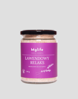 Magnesium Badsalt Med Epsomsalt Och Eterisk Olja Lavendel Avslappning Mglife - 1