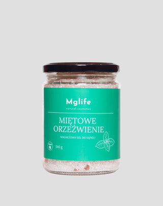 Magnesiumbadsalt med Epsomsalt och eterisk olja Mint Refreshment Mglife - 1