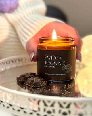 Vegansk hallon brownie doftljus med hallon 120 ml MgLife - 3