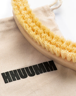 Halvrund torr massageborste nr 18 med tampicofiber HHUUMM - 2