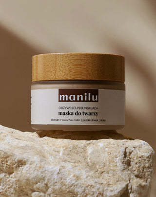 Närande och exfolierande ansiktsmask med olivfrön och macadamiaolja Manila - 2