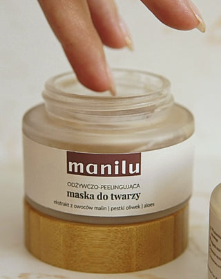 Närande och exfolierande ansiktsmask med olivfrön och macadamiaolja Manila - 3