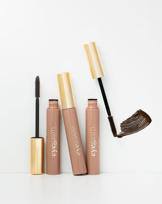 Maskara z odżywką 2w1 Eyegasm Brown stymulująca wzrost rzęs Paese - 4