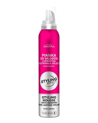 Fuktgivande Rosa Extrapowerful Foam för hår med keratin Styleffekt Joanna - 1
