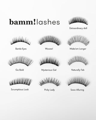 Misterious Gal Bamm!Lashes återanvändbara 2D lösögonfransar - 3