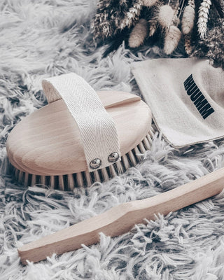 Kroppsmassageborste med bokträ agavefiber och avtagbar pinne nr 2 Hhuumm - 2