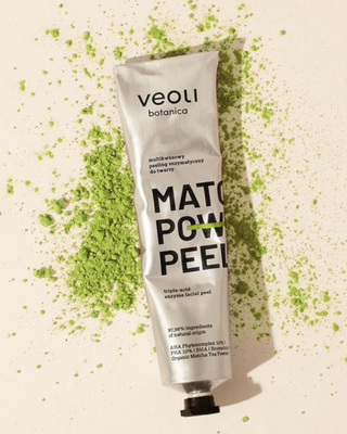 Enzymskalning med AHA 10%, PHA 10%, BHA Matcha power peeling Veoli Botanica - 2