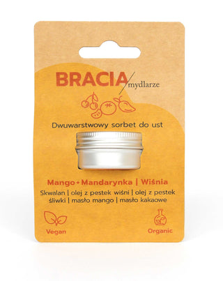 Fruktsorbet för torra och spruckna läppar körsbärsmango och mandarin Brothers Soapmakers - 5