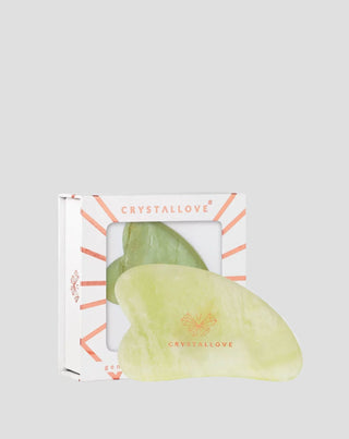 Ansiktsmassageplatta gua sha av jadeit, ungdomens sten Crystallove - 1