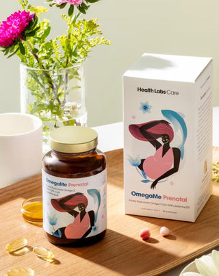 OmegaME prenatala fettsyror Omega 3 DHA och EPA från fisk med vitamin D3 Health Labs Care 60 kapslar - 2