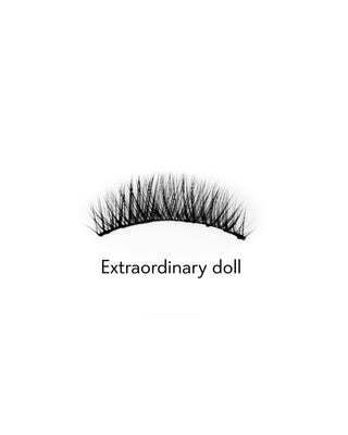 Lösögonfransar på en 2D-remsa för upprepad användning, naturlig effekt Extraordinär docka Bamm!Lashes - 2