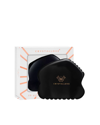 Crystallove högeffektiv obsidiansten gua sha ansiktsmassageplatta - 1
