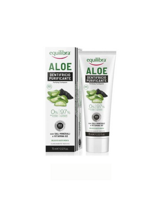 Tandtvättgel med aktivt kol från kokosnötskal och aloe vera Equilibra - 1