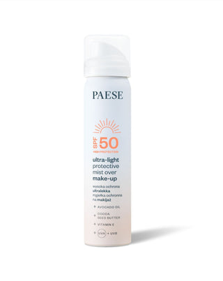 Ultralätt make-up protection mist med solskyddsmedel SPF50 från Paese - 1