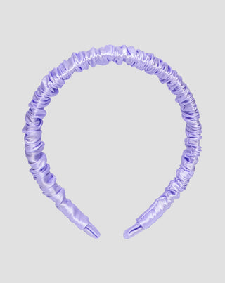 Sidenhårband i 100% natursilke lila Twisty - 1