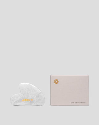 Vit Jade ansiktsmassage Gua Sha Stone Minskar ödem och uppstramande Uddo