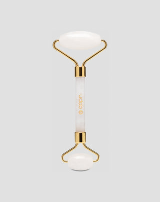 Vit Jade ansiktsmassagerulle som minskar mörka cirklar och svullnader Uddo - 1