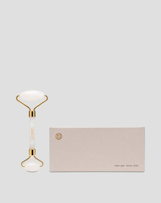 Vit Jade ansiktsmassagerulle som minskar mörka cirklar och svullnader Uddo - 3