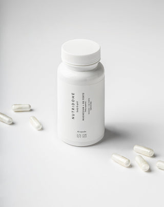 magnez + b6 forte tabletter mot benkramper, vadkramp, trötthet och stress nutridome 60 kapslar_1 - 2