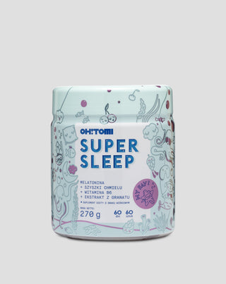 Melatonin gummies för sömn med vitaminer för barn och vuxna, körsbär Supersleep Oh!Tomi 60 st. - 1