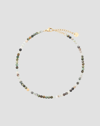 Ankelarmband i guldpläterat rostfritt stål med afrikansk turkos och amazonit Mys_4 - 1