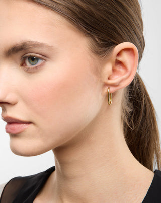 Mys_2 örhängen i rostfritt stål, guldpläterade, lapis lazuli - 3