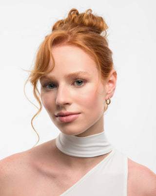 Set med guldpläterade örhängen med rosa jade i rostfritt stål Mys_2 - 4