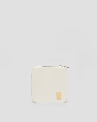 Litet smyckeskrin med fack, rullar och krokar, krämfärgad Mys - 1