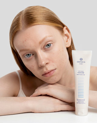 Rengörande och regenererande mask för aknebenägen hud med vit lera Anti-Acne Orphica Clinic 100 ml - 3