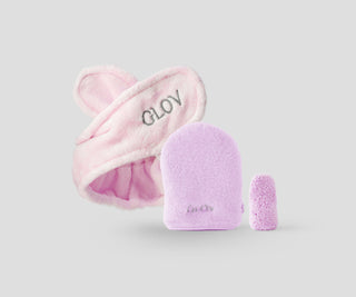 Hårbandssats två handskar för sminkborttagning och daglig hudvård Glov - 1