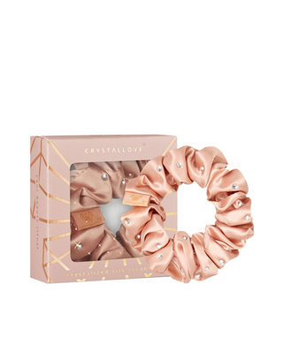 Hårband i silke med strass — roséguld Crystallove - 1