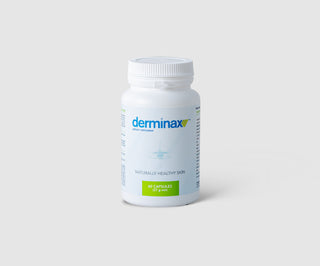 Akne, finnar och ojämnheter tabletter med zink, vitamin C, E och B2 Derminax - 1