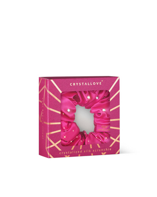 Sidenhårband med strass — varmrosa Crystallove - 4