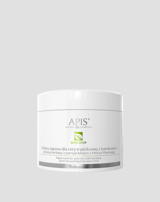 Algmask Acne-Stop för aknebenägen hud med bambu, grönt te och svart lera från Döda havet Apis - 1
