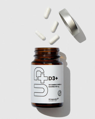 Tillägg Up D3+ Vitamin D3 i kombination med magnesium UP Health Pharma 60 kapslar - 2