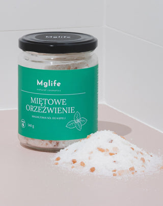 Magnesiumbadsalt med Epsomsalt och eterisk olja Mint Refreshment Mglife - 2
