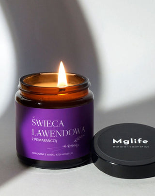 Rapsfrövaxljus Lavendel Med Orange Med 100% Bomull Mglife Wick - 2