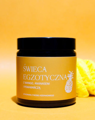 Exotiskt handgjort ljus av rapsfrö med doft av mango, ananas och apelsin Mglife - 2