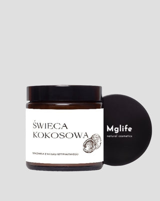 Veganskt rapsljus med bomullsveke kokosdoft 120 ml MgLife - 4
