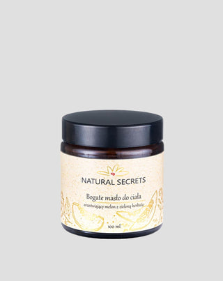 Body butter med naturliga oljor med doft av melon och grönt te Natural Secrets - 1