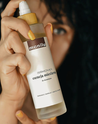 Uppfriskande micellär make-up remover essence för att lindra irritation med D-panthenol Manilu - 3