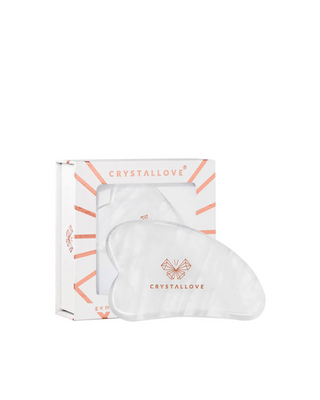 Rock crystal gua sha ansiktsmassageplatta med Crystallove rengöringsegenskaper - 1
