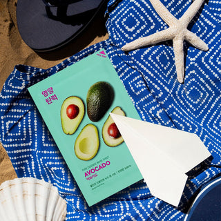 Mask på ett bomullsark med avokadoextrakt Pure Essence Holika Holika - 2