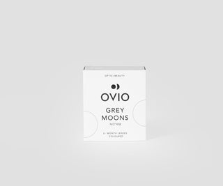 Grå platinafärgade kontaktlinser, månatliga gråmånar nr.2 Ovio - 1