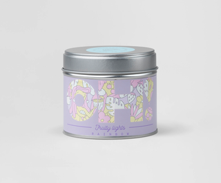 Dekorativt doftljus, 40 timmars brinnande, med regnbågsdoften av Fruity Lights Oh!Tomi