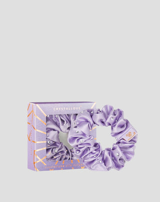 Silkesnodd för håret med kristaller – lilac Crystallove - 1